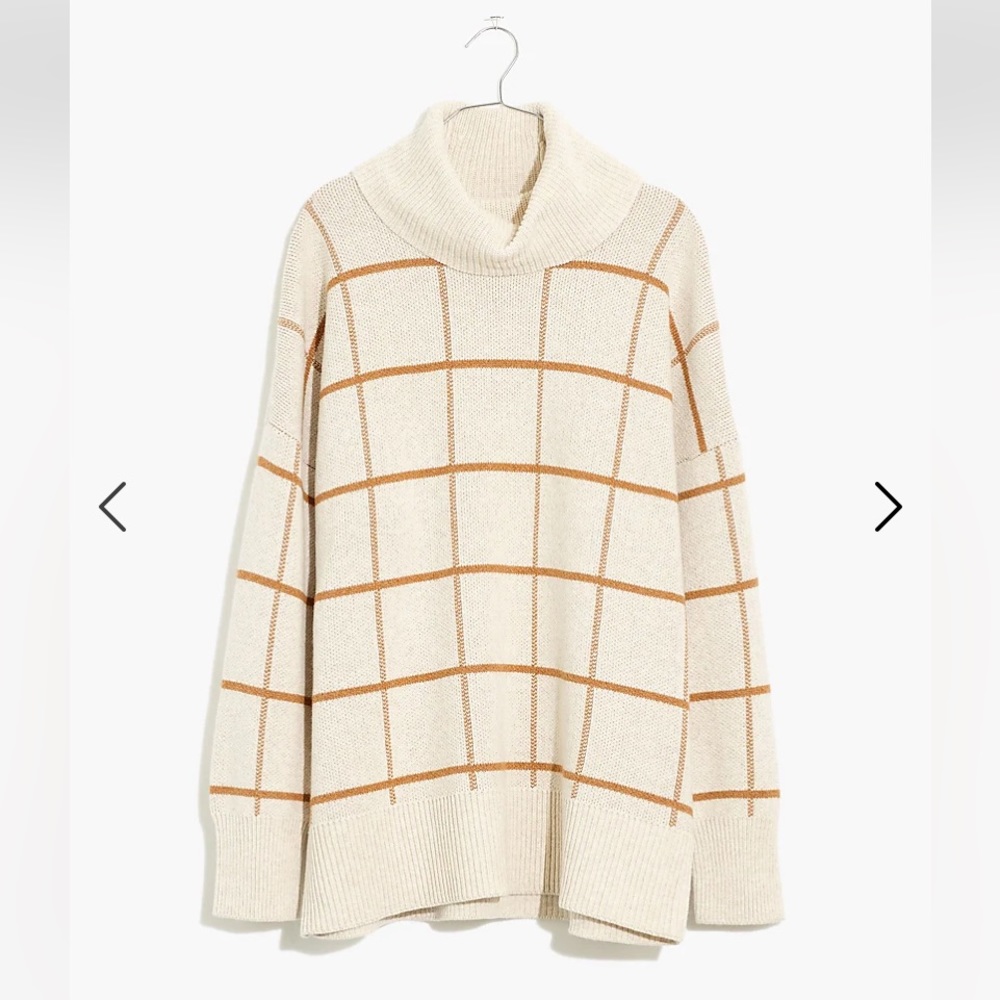 Pearldale Turtleneck Sweater in Windowpane NWT Size Medium